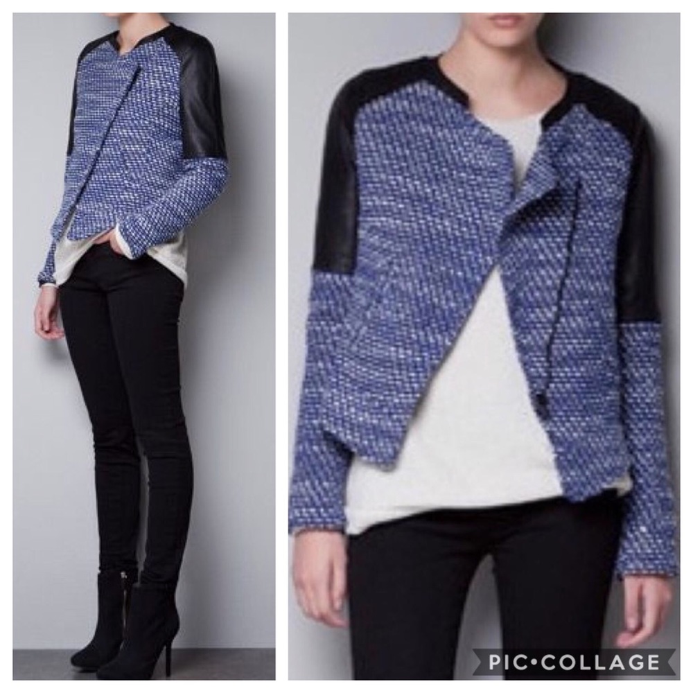 Zara Trafaluc Textured Moto Jacket